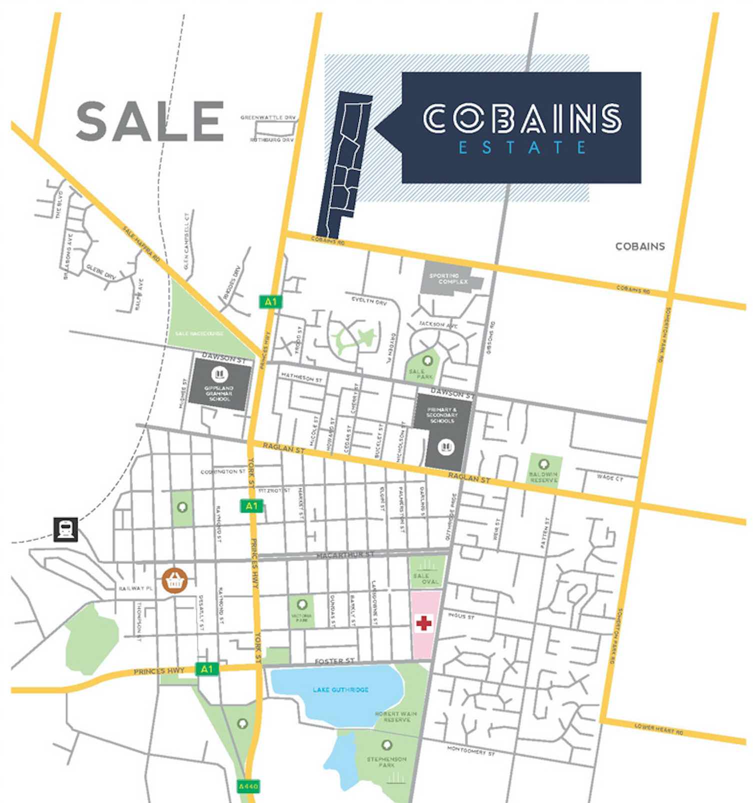 Cobains Estate - Sale Location map